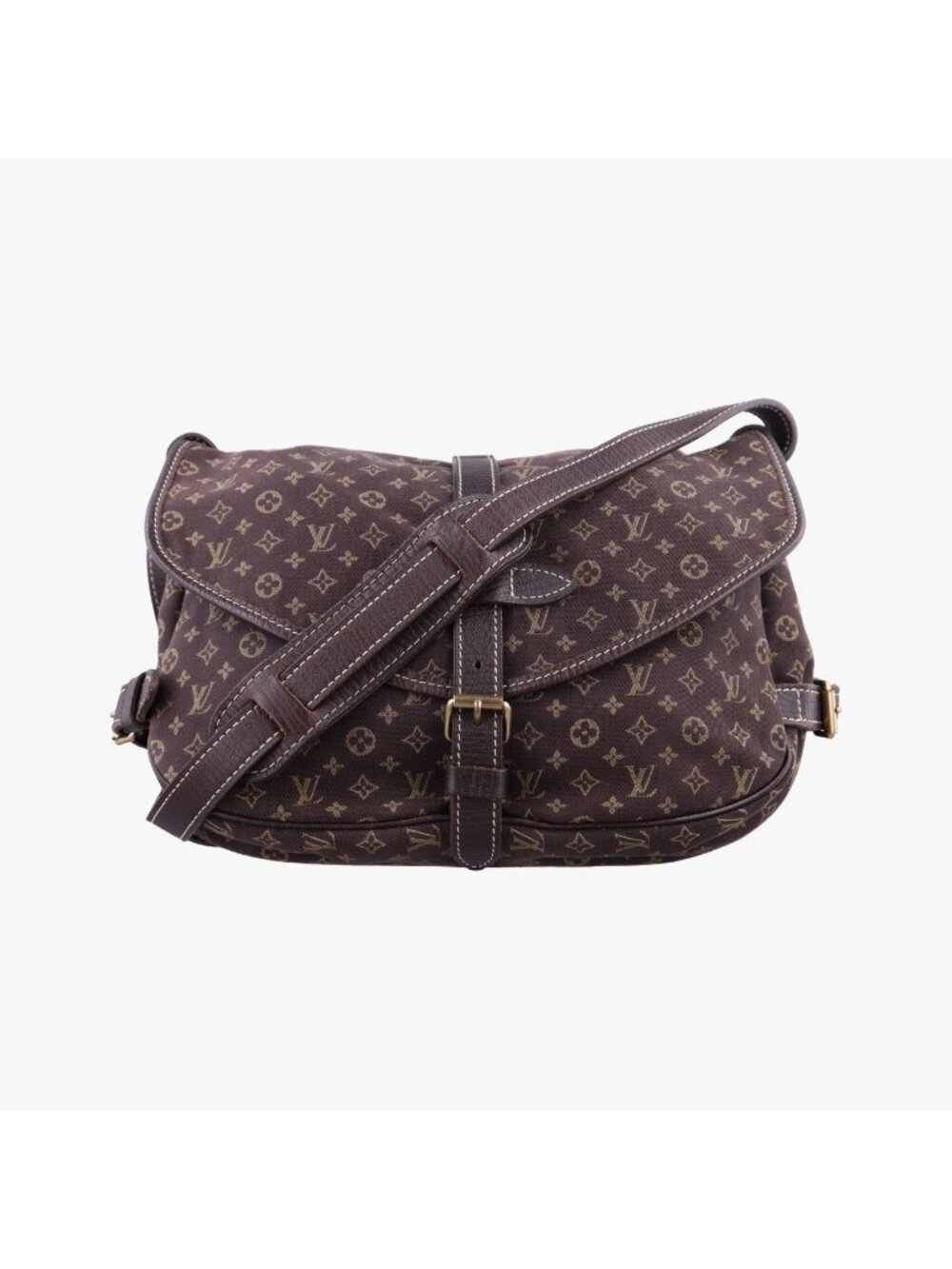Louis Vuitton Monogram Mini Orchid Saumur 30 Ebene Cotton Linen Crossbody